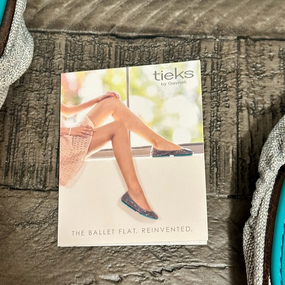 Tieks Gray and Teal Foldable Flats - Picture 13 of 13